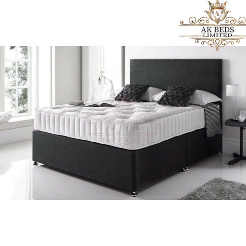 Fabric divan bed - fabric, base