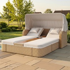 Garden Rattan Daybed 2 Seater